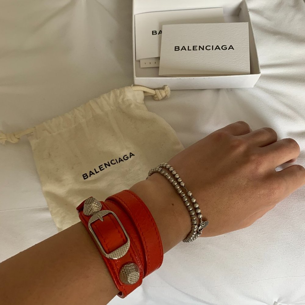 Balenciaga Classic Edge Triple Wrap Bracelet